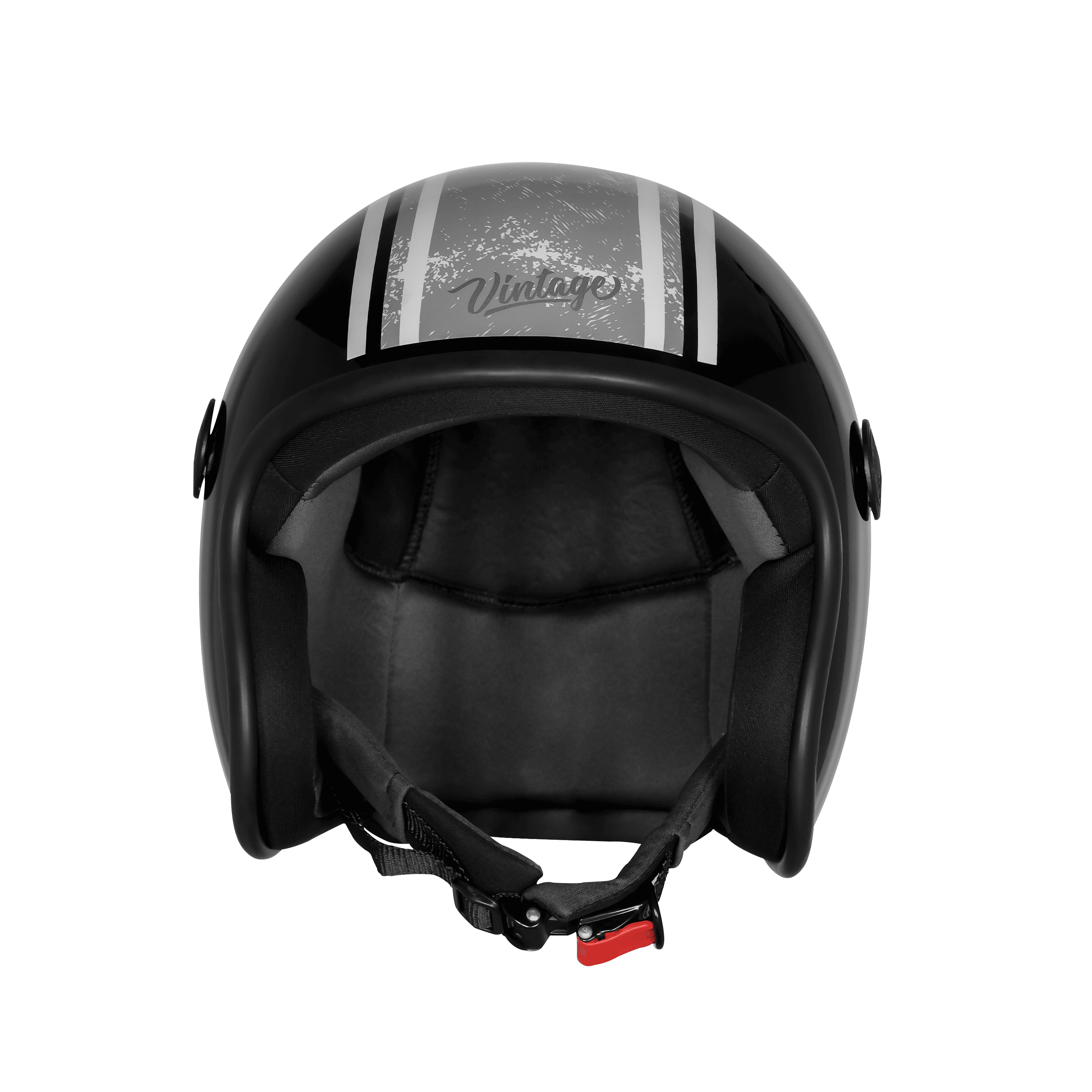 SBH-55 VINTAGE RACERS GLOSSY BLACK WITH GREY